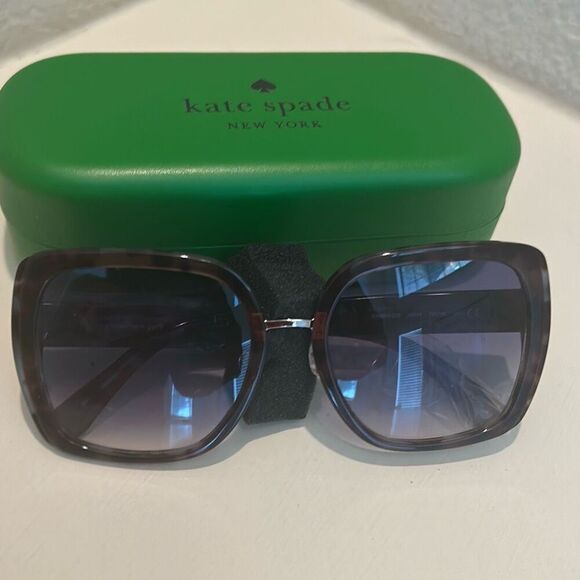 Kate Spade Kimber Sunglasses Blue Havana Tortoise Shell Print Big Oversized NWT - Picture 2 of 14